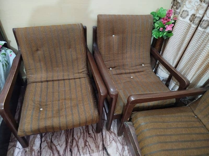 5 Seater wooden sofa 2