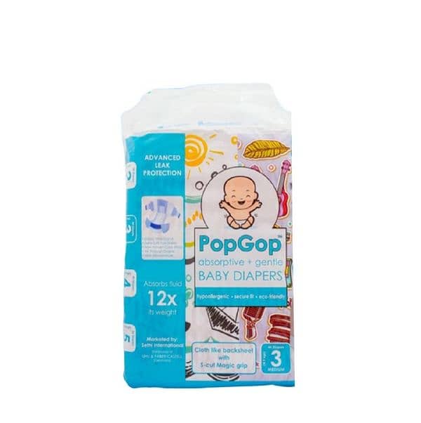 PopGop Baby Diapers Medium (Size 3) (44 Pcs) 1