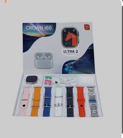 CROWN i60 Ultra 2 7 straps watch Free home Delivery Real add