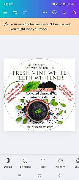 Fresh mint white charcoal teeth whitening powder 7