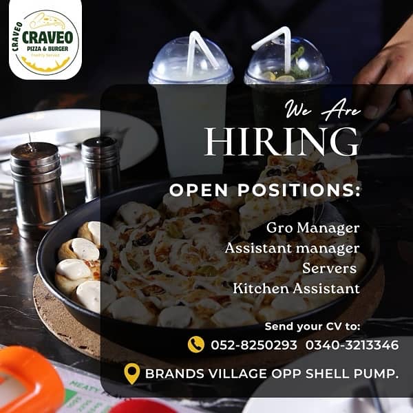 Hiring For Restaurant Staff 0