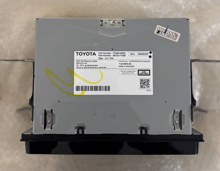 TOYOTA YARIS 2025 BLUETOOTH/CD PLAYER BRAND NEW 0