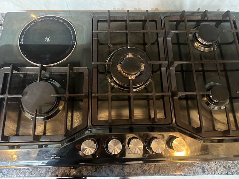 Signature Stove 4 Gas Burner & 1 Electric 1