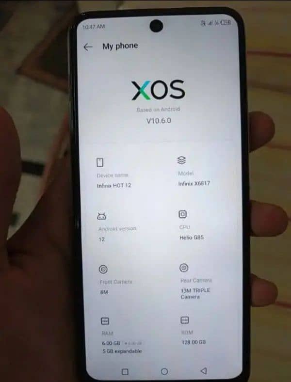 Infinix hot 12 6+5/128gb with box 10/10 for sale fix rate 6