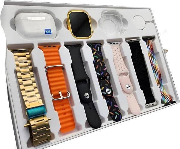 smart watch with 7 straps and airpods free! 3