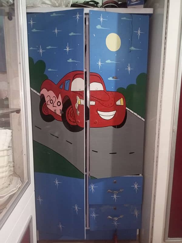 kids double door cupboard mint condition inside and outside both 1