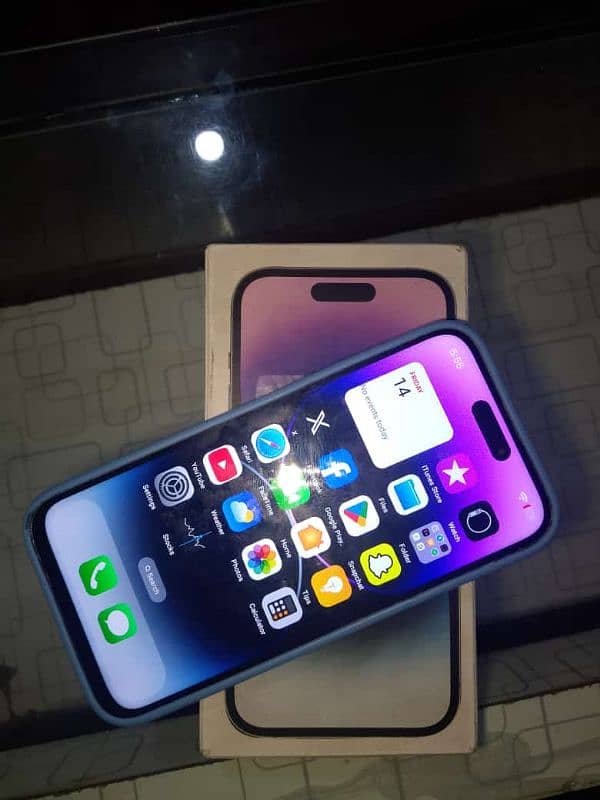 iPhone 14 pro max all ok non PTA 512GB box bi Hy exchange Karna Hy 0