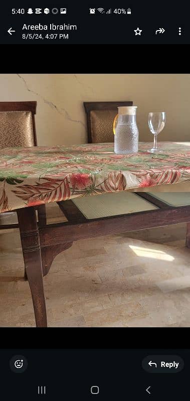 Dining table with 6 chairs 35k price - (negotiable) 0