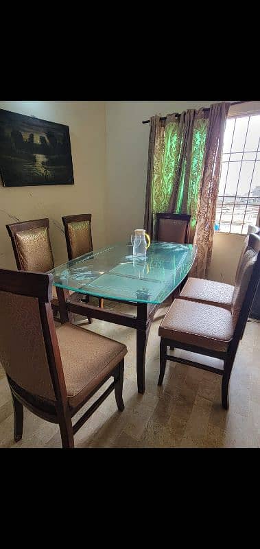 Dining table with 6 chairs 35k price - (negotiable) 3