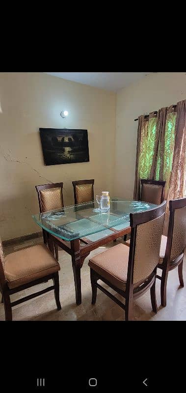 Dining table with 6 chairs 35k price - (negotiable) 4