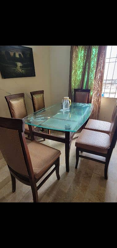 Dining table with 6 chairs 35k price - (negotiable) 6