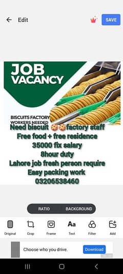 Jobs /job in biscuit factory / job packing / job male /job female