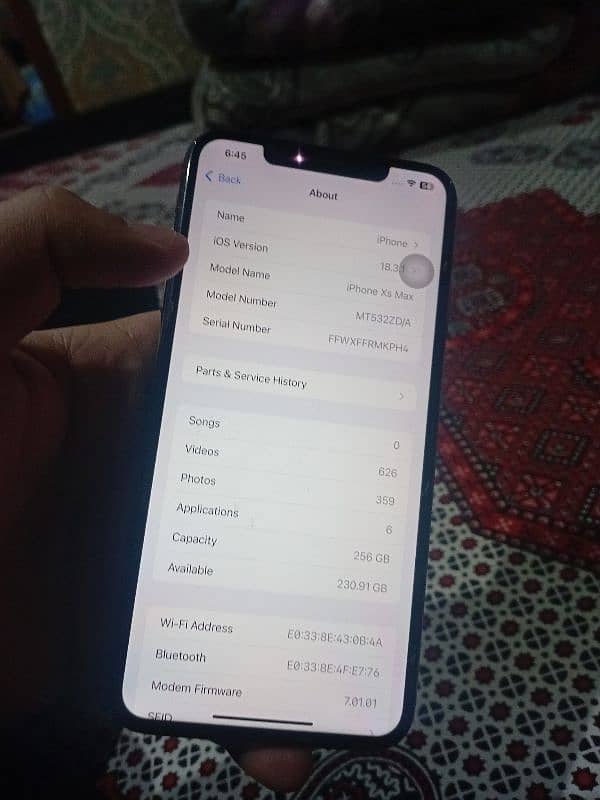 IPhone xsmax  256gb factory unlock battery change 1