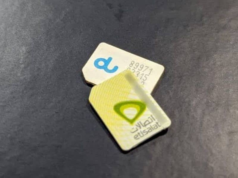 UAE sim Dubai sem Etisalat or Du 0