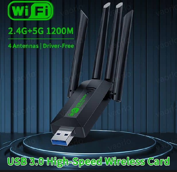 1200Mbps  USB Adapter Wi-Fi Dongle 4 Antenna High-Speed 1