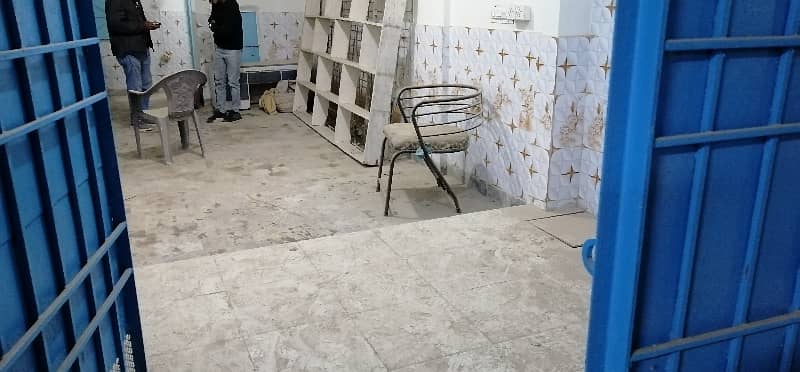 Shop for rent With attached bath Size 11 x 40 200 feet main road facing  Extra land prime location  North karachi sector 11A Near power house chowrangi 4