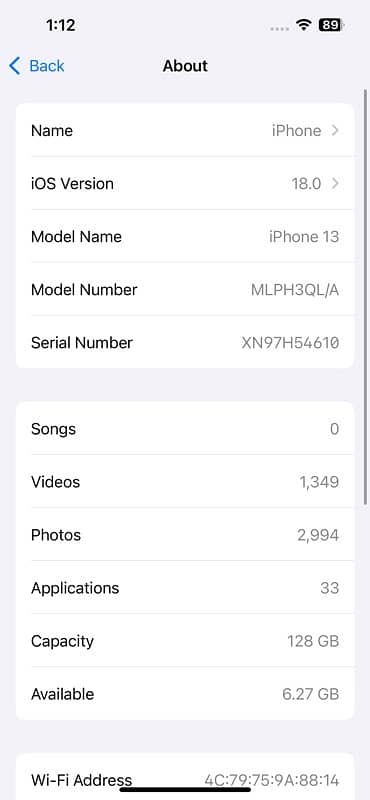 Iphone 13 Non PTA 128 GB 6