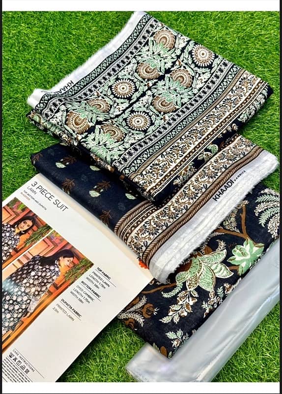 Branded unstitched lawn suite 10