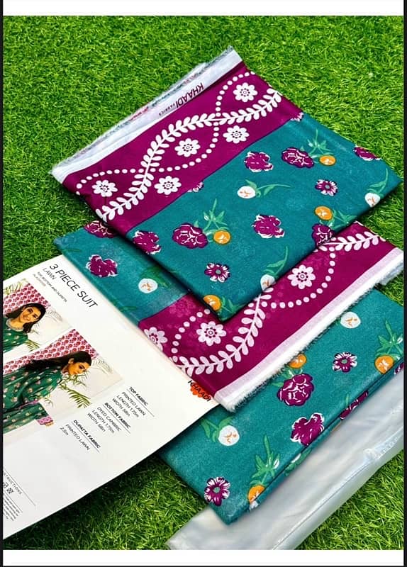 Branded unstitched lawn suite 11