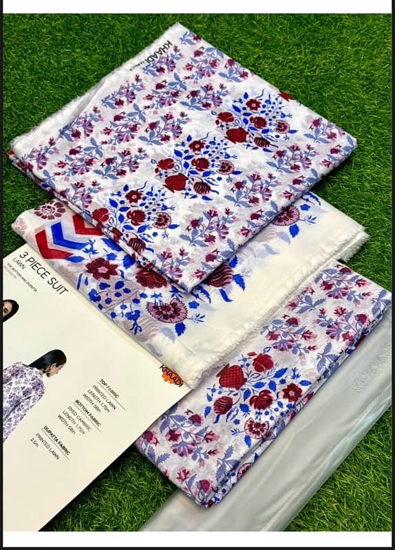 Branded unstitched lawn suite 12