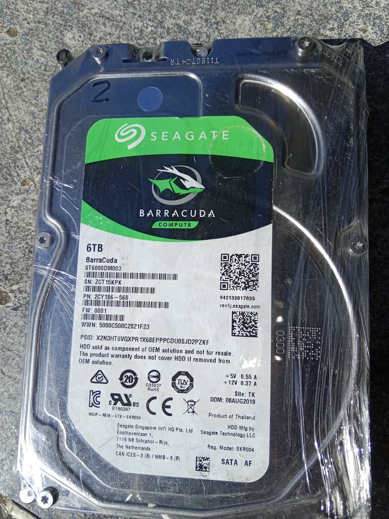 Internal HDD Seagate 6TB ALL OK 0