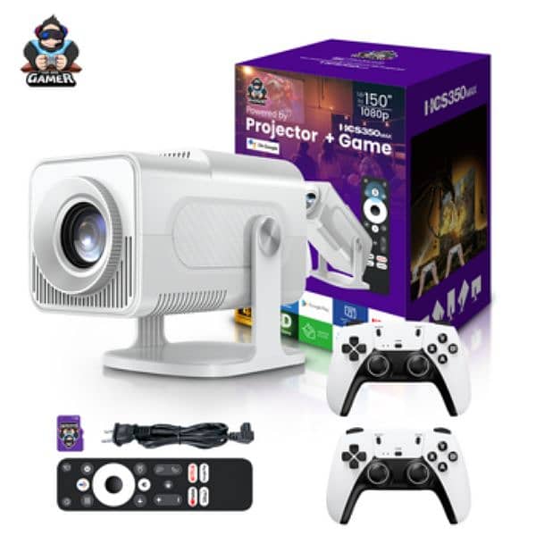 HCS350 MAX Android Gaming Projector with 02 Wireless Controllers 1