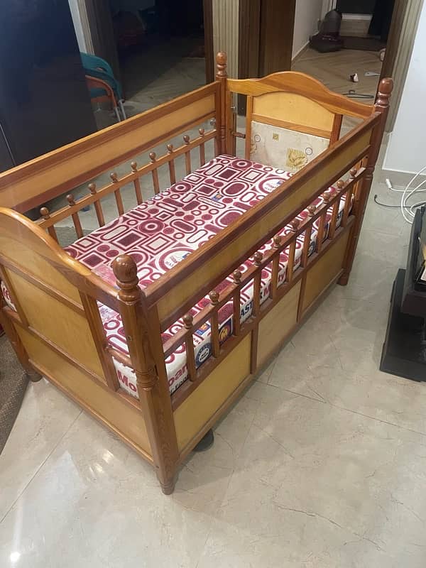 Imported Baby Cot with Molty Mattress 2