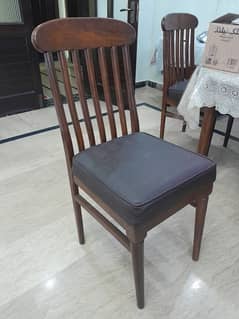 8 Pure Wooden (kaali taali) Dining Chairs for Sale