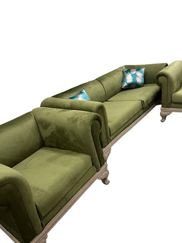 6 SEATER GREEN SOFA SET 3 2 & 1 COMPLETE BRAND NEW 1