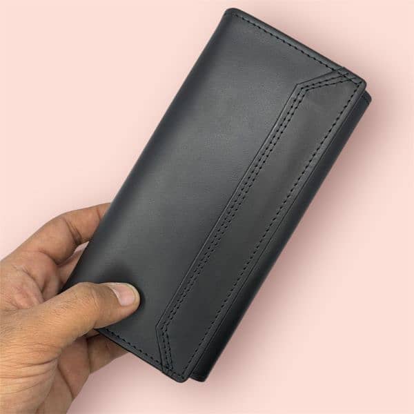 100% Genuine Cow Leather Long Wallet | Premium Long Wallet 5