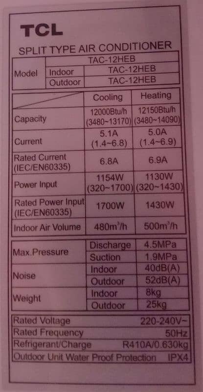 TCL DC Invertor Ac 6