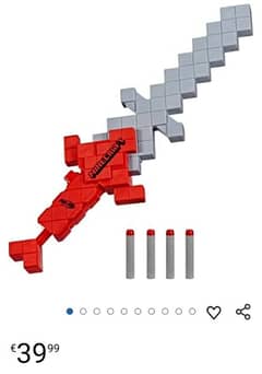 Nerf Minecraft Heartstealer sword with gun