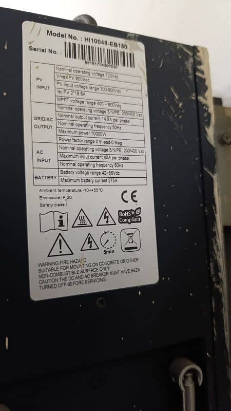 Hisel 10kw on grid+hybrid inverter 1