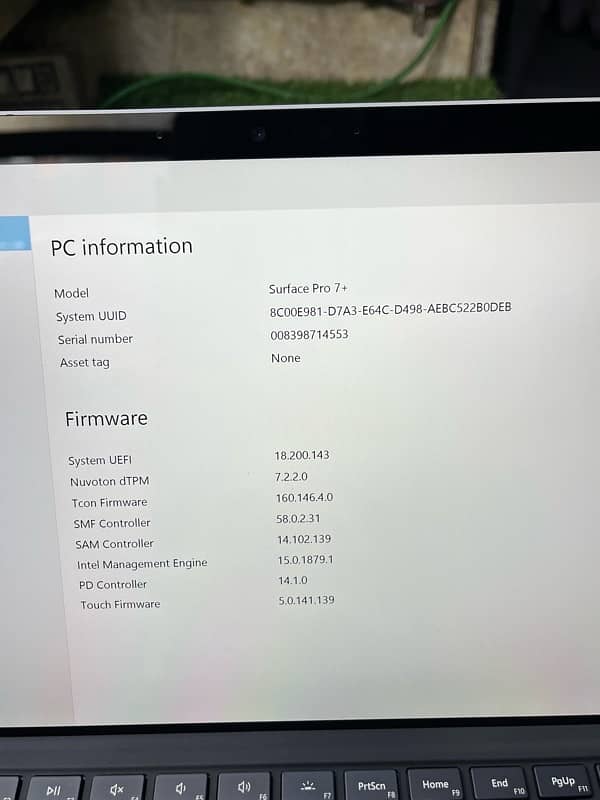 Microsoft Surface Pro 7+ :• Core i7 11th Generation:• 16gb Ram 256gb 4