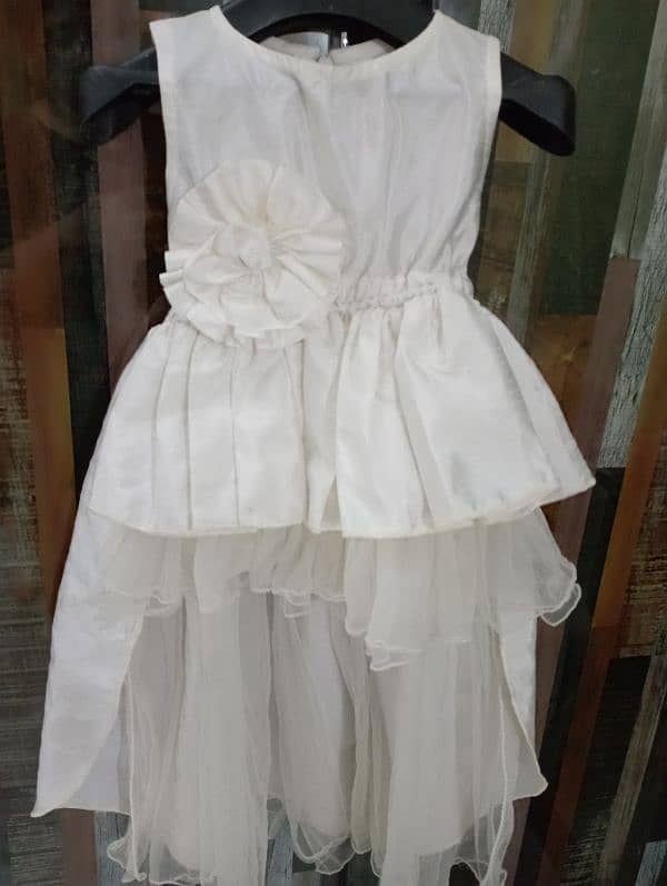 White Frock for baby girl of 1-2 year 3