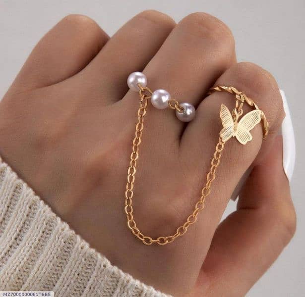 Gold Plated Adjustable Ring Set 0