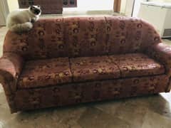 3 seater sofa with table