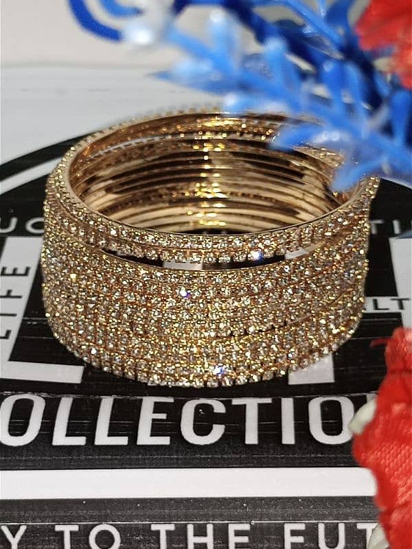 Fancy bangles 12 pieces sawa 2 size 3