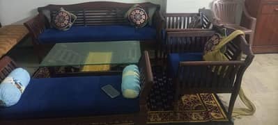 7 seater wooden sofa set