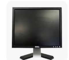 one dell led computer and receiver . Tv device