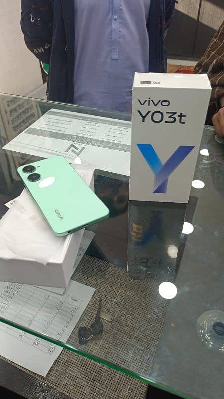 Vivo y03t 4/128 full pinpack green colour 2