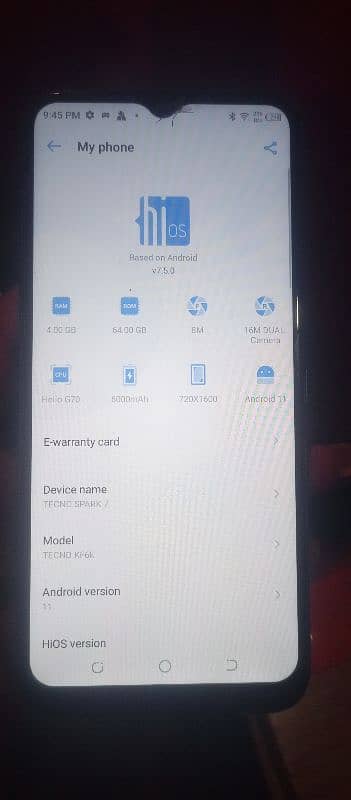 Tecno spark 7 4/64 2