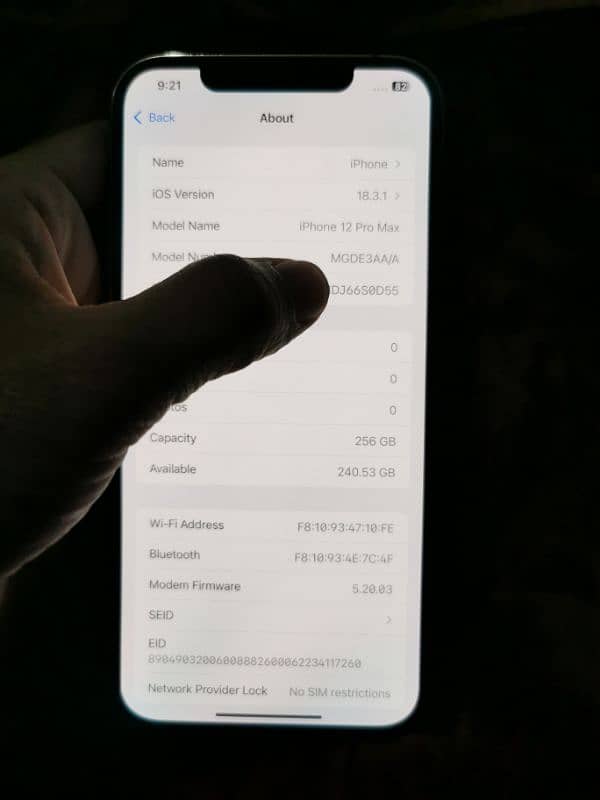 iPhone 12 pro max 256 gb pta approve 2