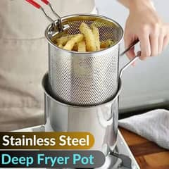 Stainless Steel Deep Fryer Frying Pot With Strainer 12ML (03166285006)