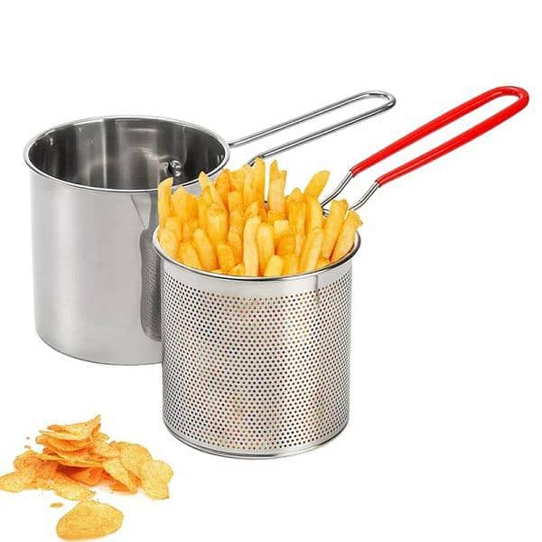 Stainless Steel Deep Fryer Frying Pot With Strainer 12ML (03166285006) 1