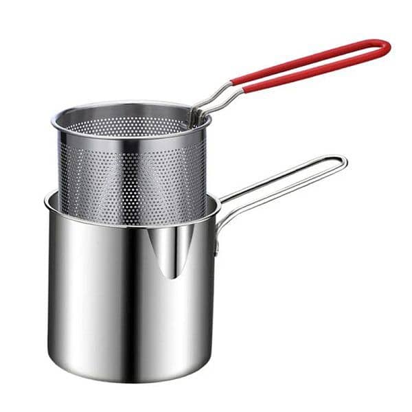 Stainless Steel Deep Fryer Frying Pot With Strainer 12ML (03166285006) 6