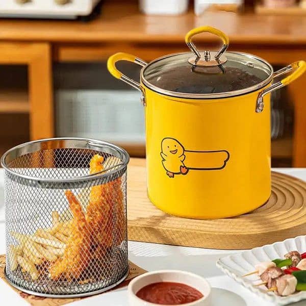 Stainless Steel Deep Fryer Frying Pot With Strainer 12ML (03166285006) 7