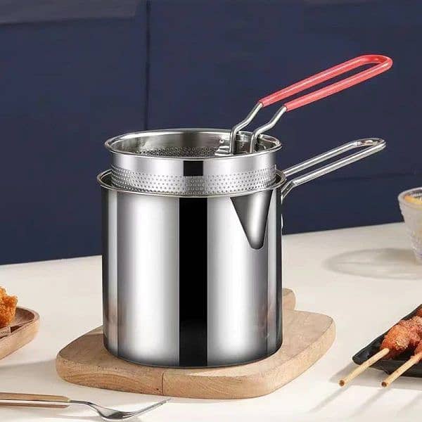 Stainless Steel Deep Fryer Frying Pot With Strainer 12ML (03166285006) 8