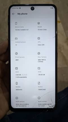 Tecno camon 18t 4gb 128gb pta Approved