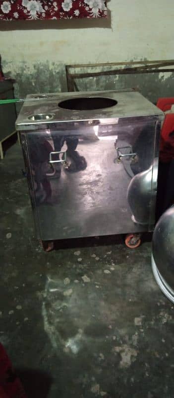 gas tandoor steel body medium size new all set 2